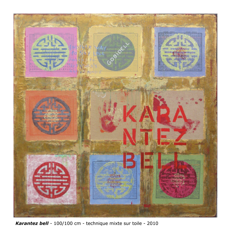 . ACKO - Karantez bell - 100/100 cm - 2010 - technique mixte sur toile . ACKO - Karantez bell - 100/100 cm - 2010 - technique mixte sur toile