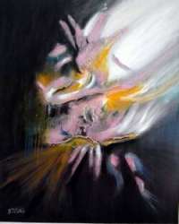 Annie VALAT ANVAL - R?sonances 100x81 huile toile Annie VALAT ANVAL - R?sonances 100x81 huile toile