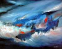 Annie VALAT ANVAL - D?chainement 61x50 huile toile Annie VALAT ANVAL - D?chainement 61x50 huile toile