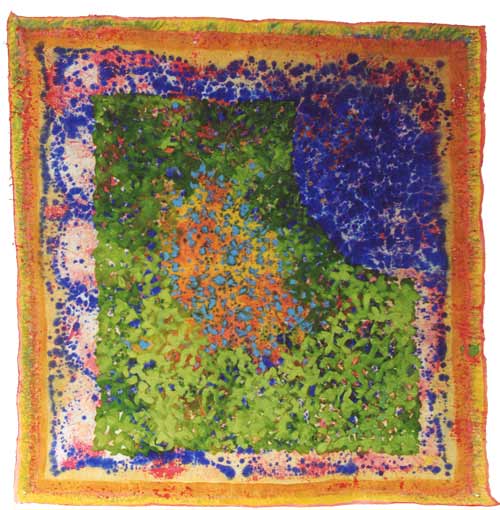 Virginie GALLE - Je me mets au vert 220x220cm peinture sur toile libre Virginie GALLE - Je me mets au vert 220x220cm peinture sur toile libre
