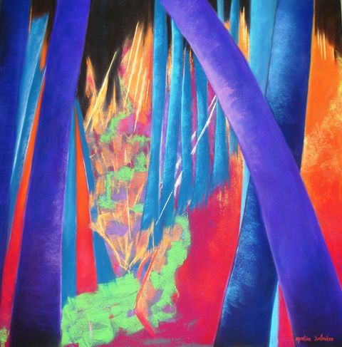 MARTINE SALENDRE - L'Insomnie des Couleurs, 80 x 80cm, 2009, pastel sec- MARTINE SALENDRE - L'Insomnie des Couleurs, 80 x 80cm, 2009, pastel sec-