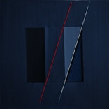 martine rosset - Limite bleue n?2, 60x60 cm,2002,Acrylique sur toile collage bois martine rosset - Limite bleue n?2, 60x60 cm,2002,Acrylique sur toile collage bois