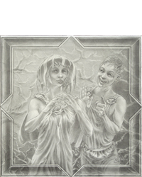 CHRISTIAN LEPINEY - Le compliment - 68 x 68 cm - 1998 - mine graphite 3B CHRISTIAN LEPINEY - Le compliment - 68 x 68 cm - 1998 - mine graphite 3B