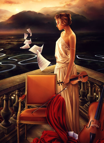 Jean-Paul AVISSE - Musicienne du Silence - 81x60 cm (détail) Jean-Paul AVISSE - Musicienne du Silence - 81x60 cm (détail)