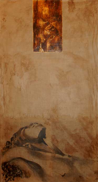 VALERIE HONNART - Salome, 85x180 cm , 2008 , encre sur soie VALERIE HONNART - Salome, 85x180 cm , 2008 , encre sur soie