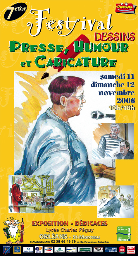 Dominique LEMARIE - Affiche Orl?ans Exposition du dessin de presse et d'humour - Invit?e d'honneur. Dominique LEMARIE - Affiche Orl?ans Exposition du dessin de presse et d'humour - Invit?e d'honneur.