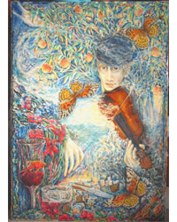 MACHA VOLODINA-WINTERSTEIN - Le Bateleur, 87x63, Enduit, Acrylique, Papier Mâché, Huile sur Bois, 2003 MACHA VOLODINA-WINTERSTEIN - Le Bateleur, 87x63, Enduit, Acrylique, Papier Mâché, Huile sur Bois, 2003