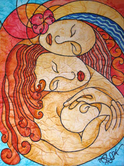 SONIA CHIFFOT - Passation d'amour -huile sur toile -46 x 61 cm 2006 SONIA CHIFFOT - Passation d'amour -huile sur toile -46 x 61 cm 2006