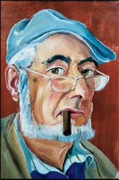 Paul-Jos GOSSELIN - Autoportrait, 0,25mx0,35m, 2002, peinture sur carton Paul-Jos GOSSELIN - Autoportrait, 0,25mx0,35m, 2002, peinture sur carton