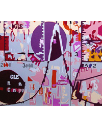 Oscar B. - Onde, 200 cm x 100 cm, 2008, acrylique sur toile Oscar B. - Onde, 200 cm x 100 cm, 2008, acrylique sur toile
