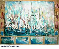François de VERDIERE - Méditerranée, 116x89, 2000, techniques mixtes François de VERDIERE - Méditerranée, 116x89, 2000, techniques mixtes