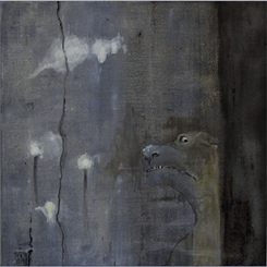 Pierre DUBOIS - coin de rue 40x40 2006 pigments purs/médium acrylique sur toile Pierre DUBOIS - coin de rue 40x40 2006 pigments purs/médium acrylique sur toile
