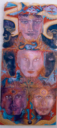 Vinca MIGOT - Le Palanquin du Fil des Légendes 140 x 64 Huile sur panneau Vinca MIGOT - Le Palanquin du Fil des Légendes 140 x 64 Huile sur panneau