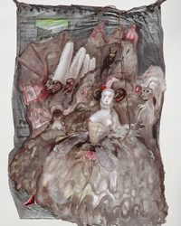 MICHELE TEYSSEYRE - Scène de Carnaval (50X70) 2006 technique mixte MICHELE TEYSSEYRE - Scène de Carnaval (50X70) 2006 technique mixte
