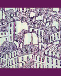 TATIANA TIMO - Toits de Paris, Rive gauche. 100 x 100 cm, 2006, acrylique, feutre sur toile TATIANA TIMO - Toits de Paris, Rive gauche. 100 x 100 cm, 2006, acrylique, feutre sur toile