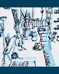 TATIANA TIMO - Mon atelier, 20 x 30 cm, 2006, feutre sur carton TATIANA TIMO - Mon atelier, 20 x 30 cm, 2006, feutre sur carton