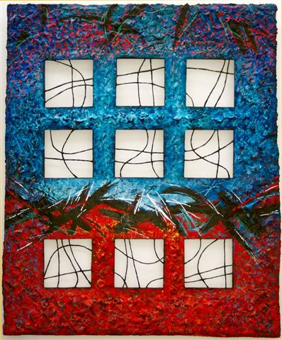 MAGDALENA MALER - M?moires fragment?es 1 - 142 X 117cm Acrylique sur support mixte MAGDALENA MALER - M?moires fragment?es 1 - 142 X 117cm Acrylique sur support mixte