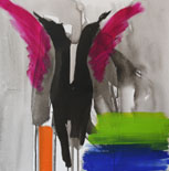 MICHELLE BALLION - ANGE 1 50x50 cm 2006 Encre de Chine et acrylique sur toile MICHELLE BALLION - ANGE 1 50x50 cm 2006 Encre de Chine et acrylique sur toile