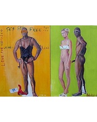 MILENA PALAKARKINA - Lovemakers1, 2x120F, 2002-04, huile sur toile MILENA PALAKARKINA - Lovemakers1, 2x120F, 2002-04, huile sur toile