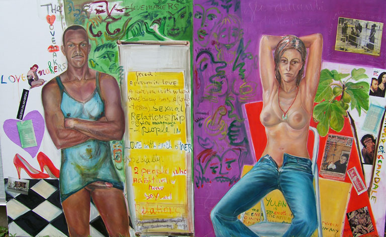 MILENA PALAKARKINA - Lovemakers 2, 2x100F, 2004, huile sur toile MILENA PALAKARKINA - Lovemakers 2, 2x100F, 2004, huile sur toile