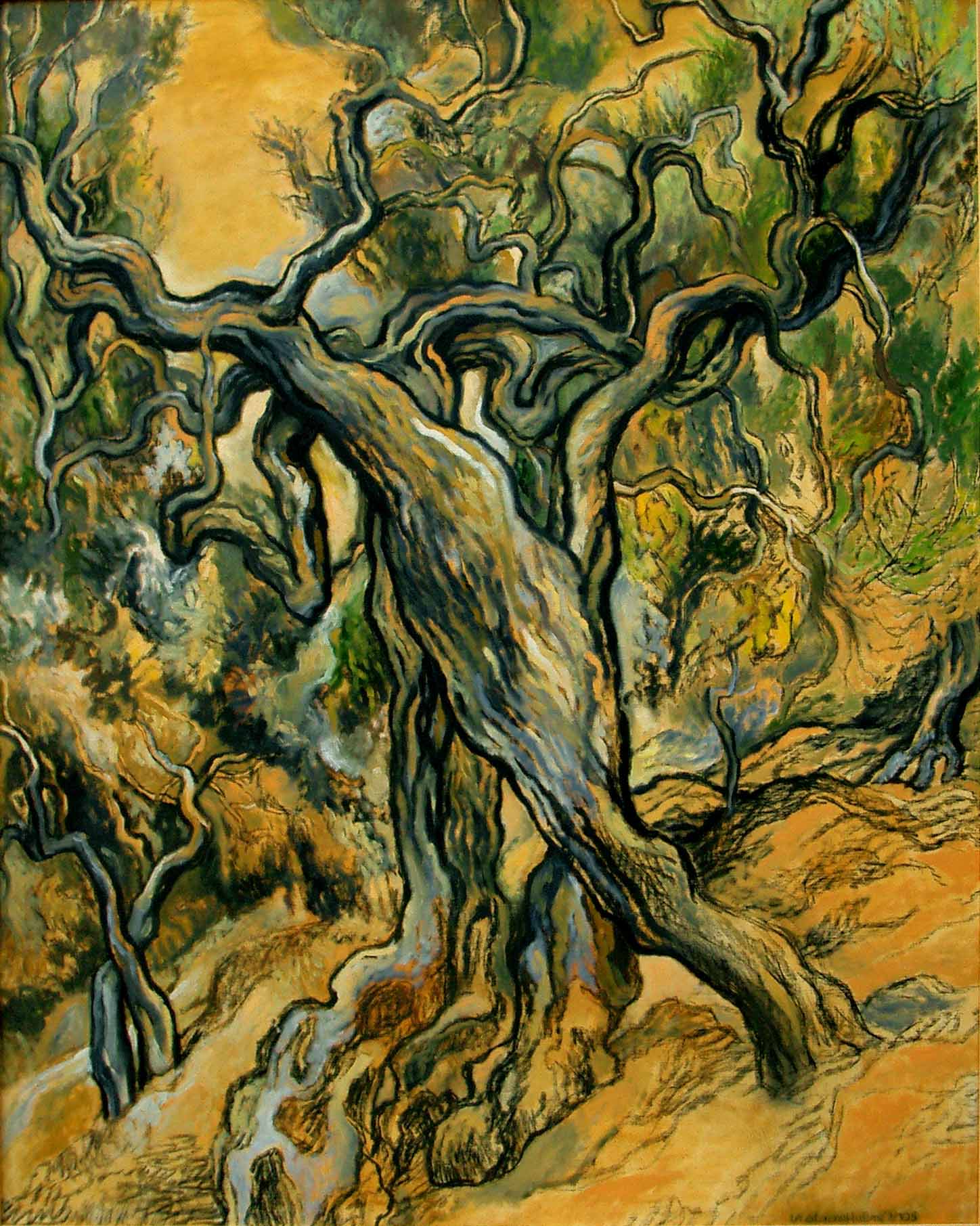 VIOLAINE HULNE - Olivo tree - 116X89cm - 2006 - oil on canvas VIOLAINE HULNE - Olivo tree - 116X89cm - 2006 - oil on canvas