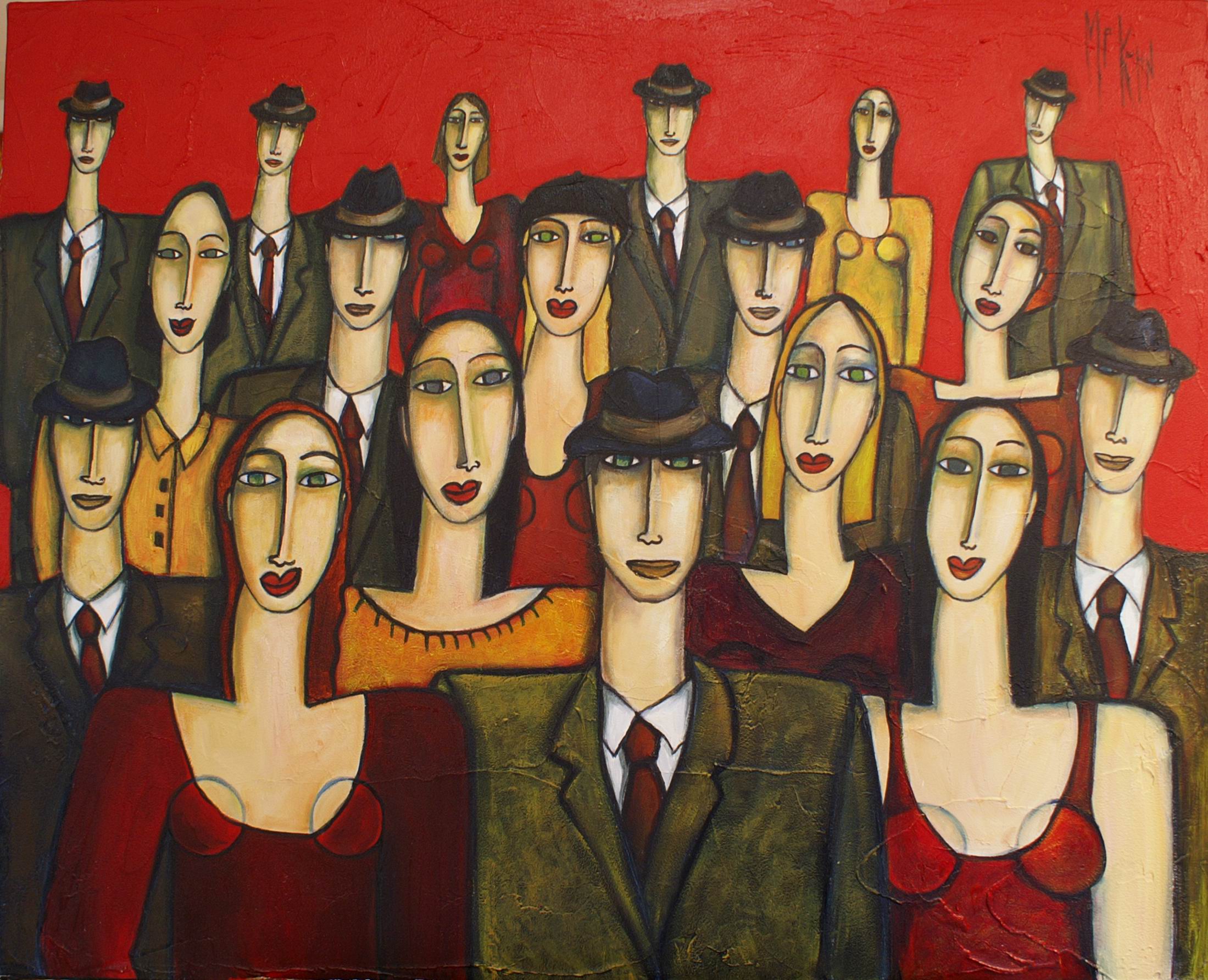 Marie Pierre KUHN - les oiseaux 60x60 Marie Pierre KUHN - les oiseaux 60x60