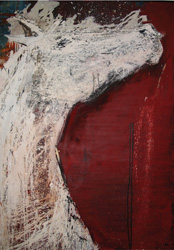 Brigitte KULL - CHEVAL 1 - 150 cm/115 cm - 2006 - cire + pigments Brigitte KULL - CHEVAL 1 - 150 cm/115 cm - 2006 - cire + pigments