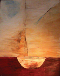 Brigitte KULL - Silence -150 cm/115 cm - 2004 - Cire + Pigments 1 Brigitte KULL - Silence -150 cm/115 cm - 2004 - Cire + Pigments 1