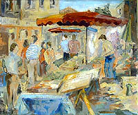 Christian HIBON - marché de Provence h.s/t,2003, 55x46 Christian HIBON - marché de Provence h.s/t,2003, 55x46