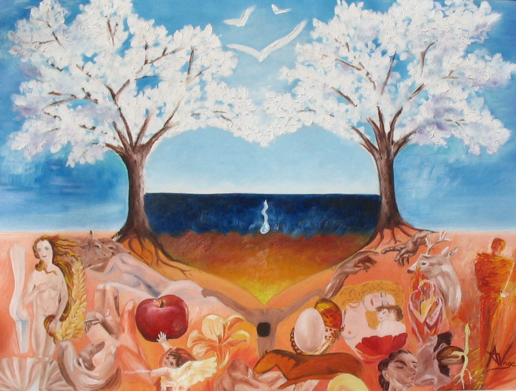véronique NUANGE - AMOUR Huile sur toile véronique NUANGE - AMOUR Huile sur toile
