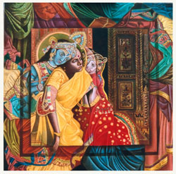 KATHLEEN SCARBORO - SARI JAUNE 80 X 80 CM 2004 huile toile KATHLEEN SCARBORO - SARI JAUNE 80 X 80 CM 2004 huile toile
