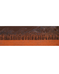 Carole KVASNEVSKI ONAMBELE - L'exode, 50x150 cm, 2006, Gesso et huile sur toile Carole KVASNEVSKI ONAMBELE - L'exode, 50x150 cm, 2006, Gesso et huile sur toile