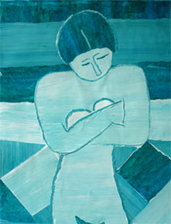 Ysia MARIEVA - Nostalgie 64x50 2005 Gouache puis collage sur papier Ysia MARIEVA - Nostalgie 64x50 2005 Gouache puis collage sur papier