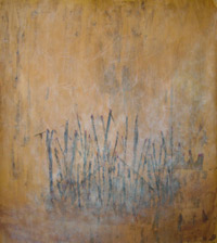 Ysia MARIEVA - Encens 87x78 2006 Acrylique au couteau et plume d'oiseau sur carton kraft Ysia MARIEVA - Encens 87x78 2006 Acrylique au couteau et plume d'oiseau sur carton kraft