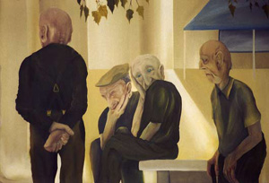 Félix MONGET - La mémoire - 100x100 - 2000 - huile sur toile Félix MONGET - La mémoire - 100x100 - 2000 - huile sur toile