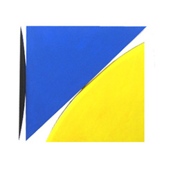 Joël FROMENT - bleu-jaune. 100x100cms.2008. médium-acrylique Joël FROMENT - bleu-jaune. 100x100cms.2008. médium-acrylique