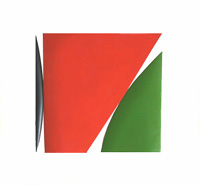 Joël FROMENT - vert-rouge-noir.100x100cms.2008.médium-acrylique Joël FROMENT - vert-rouge-noir.100x100cms.2008.médium-acrylique