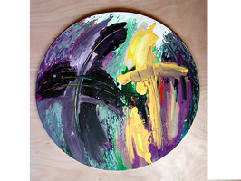 Antoni Bachur - Kolo,diam.100cm,2005,l'huile sur bois Antoni Bachur - Kolo,diam.100cm,2005,l'huile sur bois