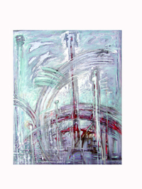 Antoni Bachur - Composition archi,150x120cm,1995,l'huile sur toile Antoni Bachur - Composition archi,150x120cm,1995,l'huile sur toile