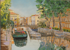 Jean-Marie BROUTEE dit jmbey - narbone le canal pastel sur papier 0,50 x 0,65 2007 Jean-Marie BROUTEE dit jmbey - narbone le canal pastel sur papier 0,50 x 0,65 2007