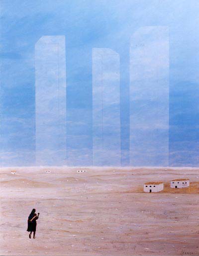 nadine ZANCA - woman in desert,2007,acrylique nadine ZANCA - woman in desert,2007,acrylique