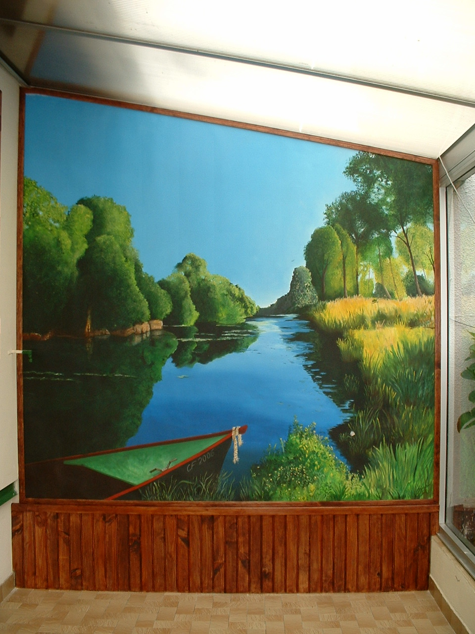 Charlotte FONCK - 2,50 x 2,40m 2006 Acrylique sur toile, encadremenrt & soubassement en bois Charlotte FONCK - 2,50 x 2,40m 2006 Acrylique sur toile, encadremenrt & soubassement en bois