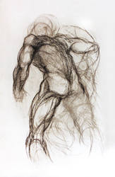 Luc Sroczynski - étude de dos, 65 x 50, 2007, dessin Luc Sroczynski - étude de dos, 65 x 50, 2007, dessin