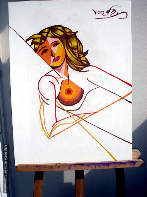 Sae-ul PARK - uni sein, 73x54, acrylique sur toile Sae-ul PARK - uni sein, 73x54, acrylique sur toile