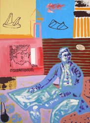 Eric Maillault - Sir James Cook, 73x100cm,2008, glycéro, acrylique et huile sur toile Eric Maillault - Sir James Cook, 73x100cm,2008, glycéro, acrylique et huile sur toile