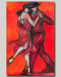 LILIANA RAGO - Tinta Roja - 162x97- 2008 -acrilyque sur toile LILIANA RAGO - Tinta Roja - 162x97- 2008 -acrilyque sur toile