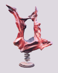 Alberto VON FACH - Oracion Kawashkar, 150cm de hauteur et 110cm de largeur, ann?e 2002, sculpture sur bois Alberto VON FACH - Oracion Kawashkar, 150cm de hauteur et 110cm de largeur, ann?e 2002, sculpture sur bois