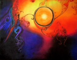 Arlette LE BOHEC - Le miroir des fées - 116 x 89 cm - octobre 2008 - Huile sur toile Arlette LE BOHEC - Le miroir des fées - 116 x 89 cm - octobre 2008 - Huile sur toile
