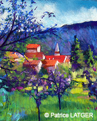 Patrice LATGER - Beaume-les-Messieurs, 50 x 40 cm, PASTEL Patrice LATGER - Beaume-les-Messieurs, 50 x 40 cm, PASTEL