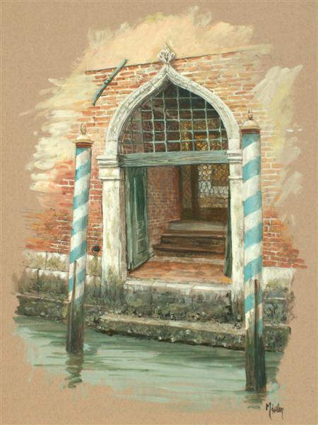 Jean-Marie MISSLEN - 2 colonnes Venise - 40 x50 cms - 2008 - aquarelle Jean-Marie MISSLEN - 2 colonnes Venise - 40 x50 cms - 2008 - aquarelle